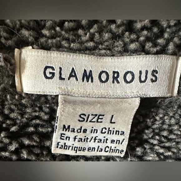 Olive green Glamorous moto bomber vegan- L - Picture 4 of 12